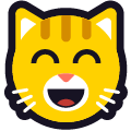 grinning cat with smiling eyes on platform Emojiall Classic