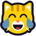 cat with tears of joy on platform Emojiall Classic