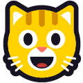 grinning cat on platform Emojiall Classic
