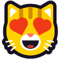 smiling cat with heart-eyes on platform Emojiall Classic