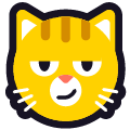 cat with wry smile on platform Emojiall Classic