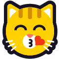 kissing cat on platform Emojiall Classic