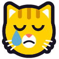 crying cat on platform Emojiall Classic