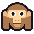 hear-no-evil monkey on platform Emojiall Classic