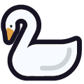 swan on platform Emojiall Classic