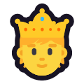 person with crown on platform Emojiall Classic