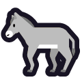 donkey on platform Emojiall Classic