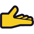palm up hand on platform Emojiall Classic