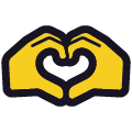 heart hands on platform Emojiall Classic