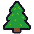 evergreen tree on platform Emojiall Classic