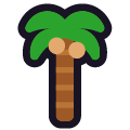 palm tree on platform Emojiall Classic