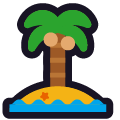 desert island on platform Emojiall Classic
