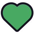 green heart on platform Emojiall Classic