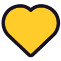 yellow heart on platform Emojiall Classic