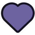 purple heart on platform Emojiall Classic