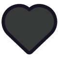 black heart on platform Emojiall Classic