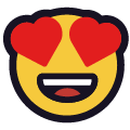 heart eyes on platform Emojiall Classic