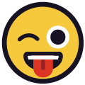 stuck out tongue winking eye on platform Emojiall Classic