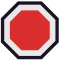 octagonal sign on platform Emojiall Classic