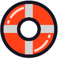 ring buoy on platform Emojiall Classic