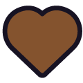 brown heart on platform Emojiall Classic