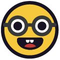 nerd face on platform Emojiall Classic