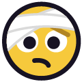 face with head bandage on platform Emojiall Classic