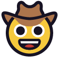 face with cowboy hat on platform Emojiall Classic