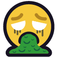 face vomiting on platform Emojiall Classic