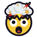 exploding head on platform Emojiall Classic