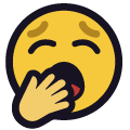yawning face on platform Emojiall Classic