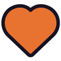 orange heart on platform Emojiall Classic