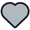 grey heart on platform Emojiall Classic