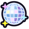 mirror ball on platform Emojiall Classic