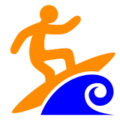 person surfing on platform Docomo