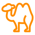 two-hump camel on platform Docomo