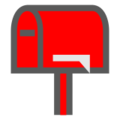 closed mailbox with lowered flag on platform Docomo