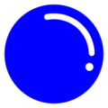 blue circle on platform Docomo