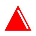 red triangle pointed up on platform Docomo