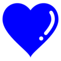 blue heart on platform Docomo