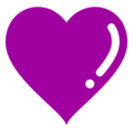 purple heart on platform Docomo