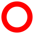 hollow red circle on platform Docomo