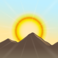 sunrise over mountains on platform EmojiDex