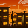 cityscape at dusk on platform EmojiDex