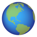 globe showing Americas on platform EmojiDex