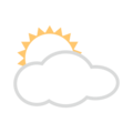 sun behind large cloud on platform EmojiDex