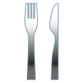 fork and knife on platform EmojiDex