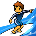 person surfing on platform EmojiDex