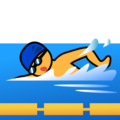 person swimming on platform EmojiDex