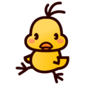 front-facing baby chick on platform EmojiDex